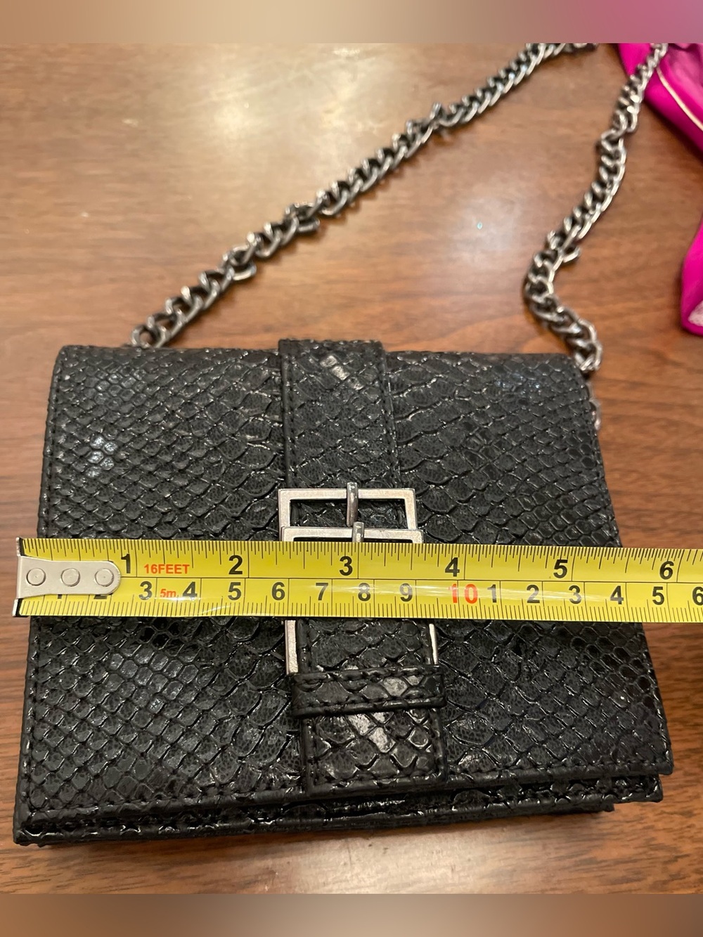 Black Chain-Strap Crossbody Bag new with tags - Picture 7 of 8